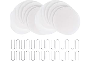 UBRAND 100pcs Kiln Papers and Nichrome Wire Jump Rings, Ceramic Fiber Paper Microwave Kiln Paper and U Hanger Hooks for DIY Fusing Glass Jewelry