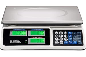 Safstar Electronic Price Computing Scale LCD Digital Commercial Food Meat Weighting Scale 66 Ib Capacity