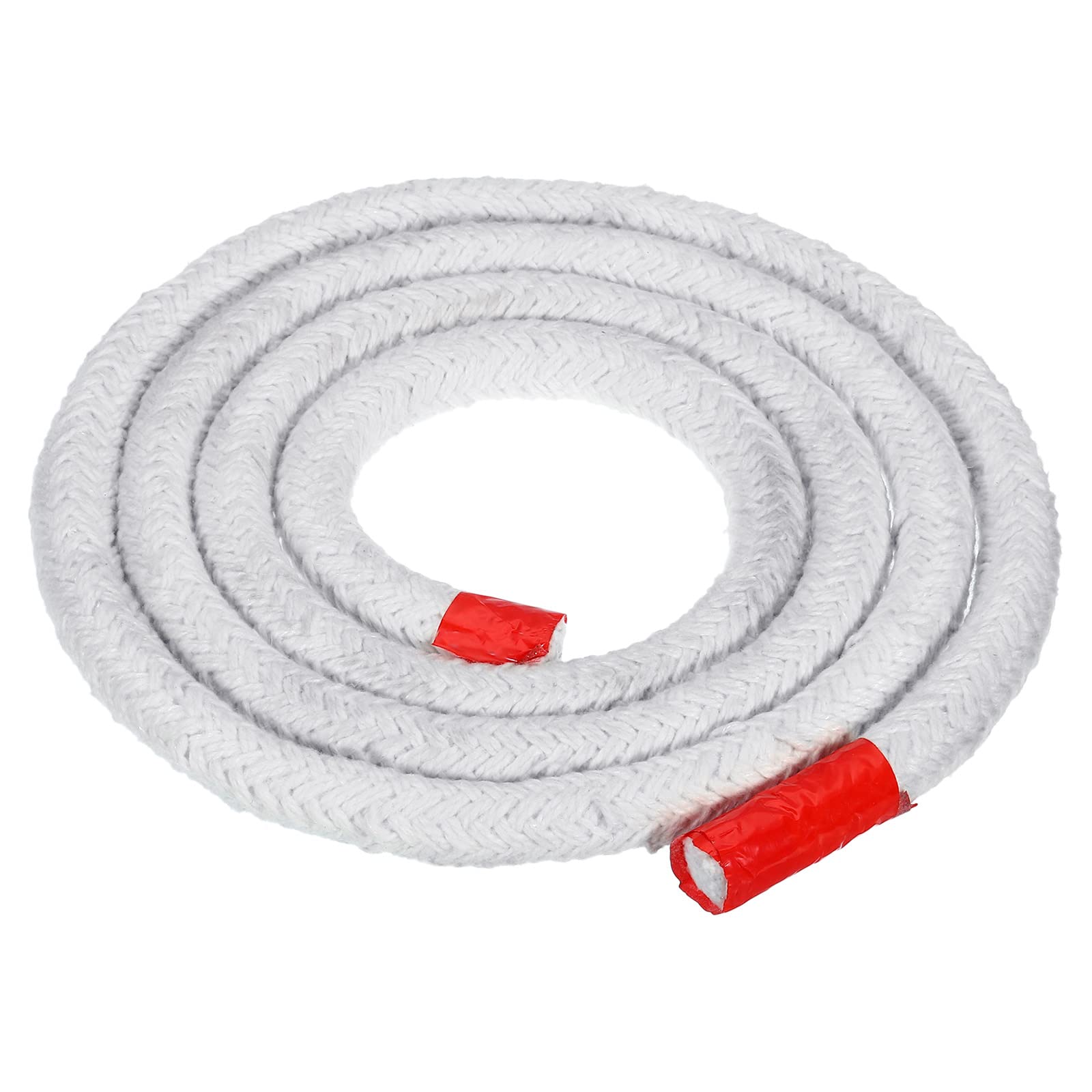PATIKIL 6.57ft x 19/32" Ceramic Fiber Rope, Round Braided Rope High-Temperature Gasket Seal for Boiler Furnace Oven Kiln Casting, White