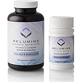 Relumins Advanced Vitamin C MAX Complex and Glutathione Booster Nutrient Capsules Set – Advanced Formula for Radiant Look, Enhanced Absorption, Dietary Supplement, 2-Piece Capsule Set
