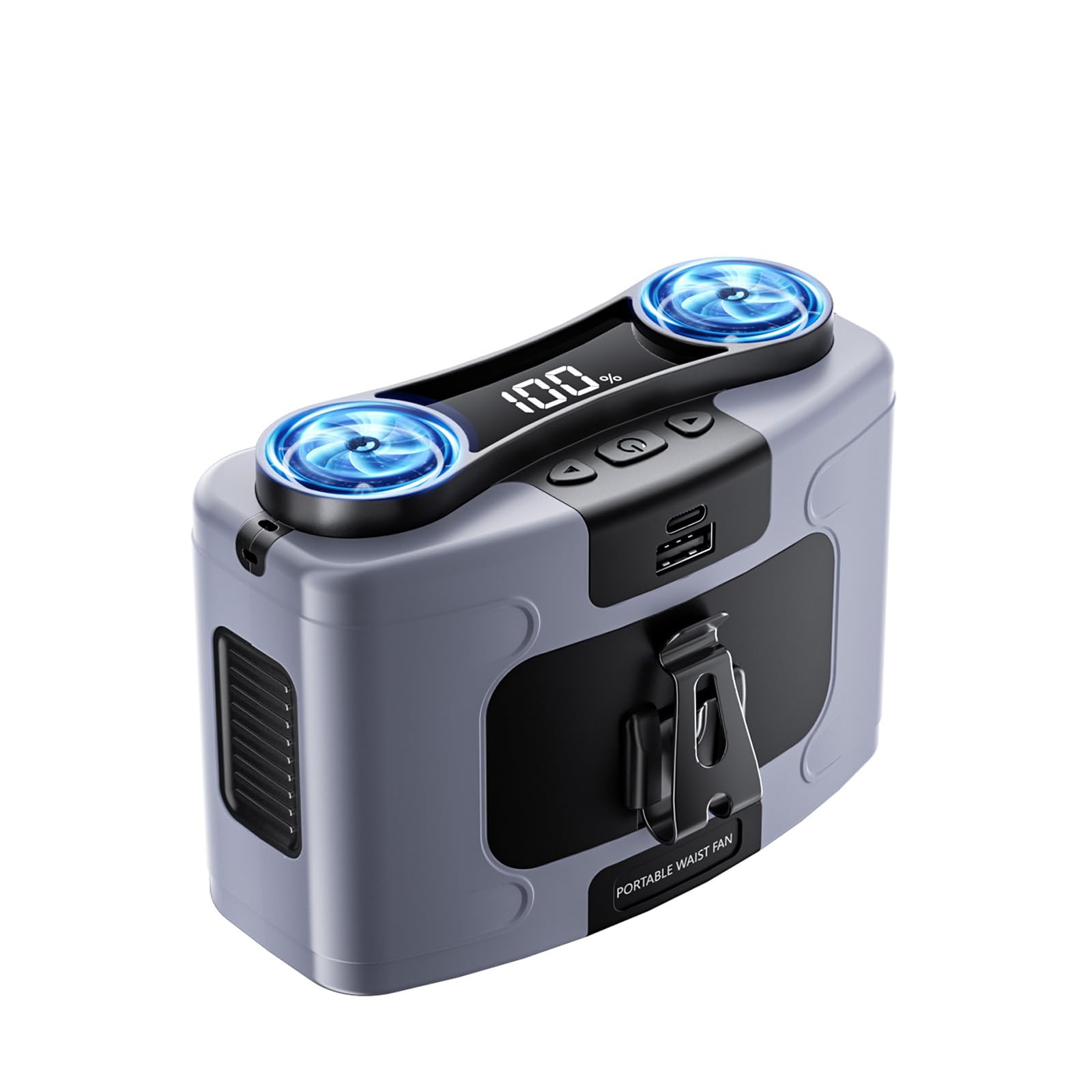 10000mAh Personal Waist Fan, USB Rechargeable Clip