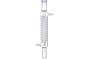 Deschem 24/29 Graham Condenser, Coil Glass Heat Exchanger, Lab Glassware, 200mm