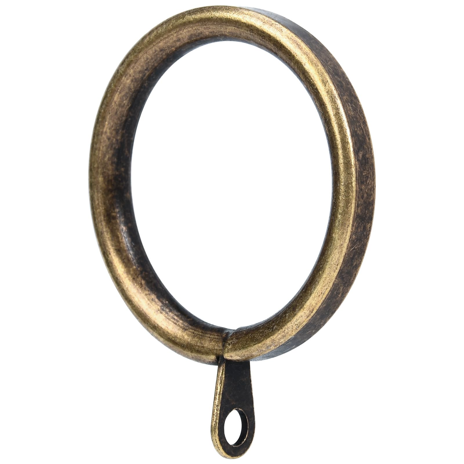 Photo 1 of 24Pcs 1.5-Inch Inner Diameter Metal Curtain Rings with Flat Eyelet Half Circle Thick Wire Fits Up to 1 1/4-Inch Rod (Antique Brass-24pcs)