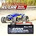 Gens ace 14.8V 4S 50C 5000mAh LiPo Battery Pack HardCase with Deans T Plug for 1 8 Scale Electric RC Buggy Truggy Crawler Monster Off-Road Car Boat Truck Roar Approved Slash 4X4 Traxxas Bandit Emaxx , Black
