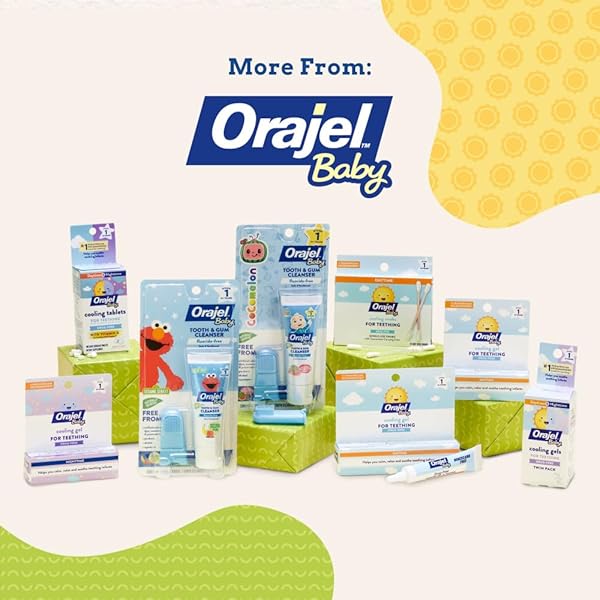 ORAJEL BABY DAYTIME COOLING GEL FOR TEETHING, DRUG-FREE, #1 PEDIATRICIAN RECOMMENDED BRAND FOR TEETHING*, ONE .33OZ TUBE