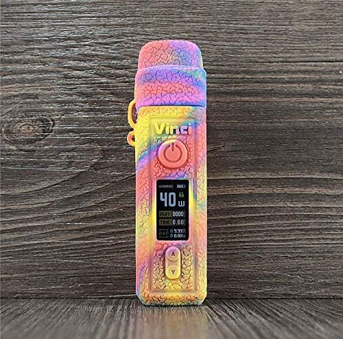Silicone Protective Case for Voopoo vinci 40w Texture Rubber Skin Decal Durable (Rainbow)