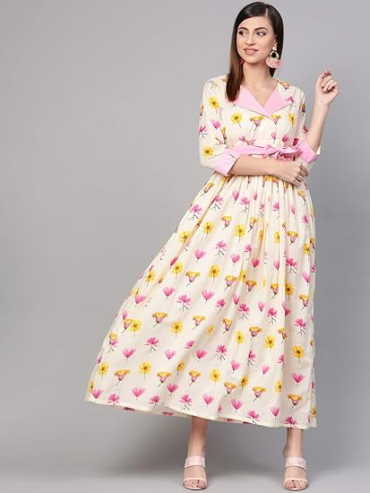 off white floral dress