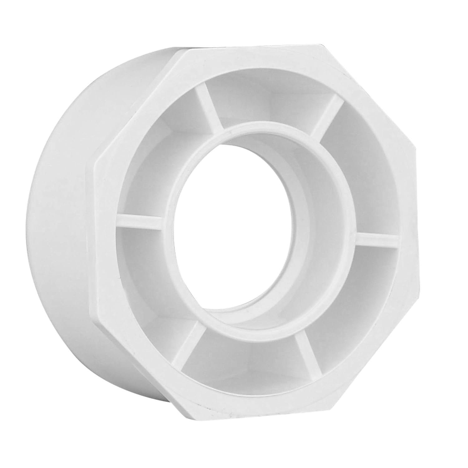 Charlotte Pipe 4" X 2" Flush Bushing Pipe Fitting - (Hub x Spigot) Schedule 40 PVC DWV (Drain, Waste and Vent) Durable, Easy to Install, and High Tensile for Home or Industrial Use (Single Unit)