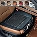 Suninbox Black Car Seat Covers,Car Seat Cushion [Bamboo Charcoal] Bottom Seat Covers for Trucks,Leather Car Seat Covers,Car Seat Pad[Black Front Seats Only]
