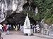 Lourdes Holy Water Plastic Bottle Filled with Authentic Holy Water from the Grotto, White with Golden Writings and Drawings