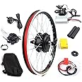 20" Front/Rear Wheel Hub Electric Bike Conversion Kit, 36V 250W/48V 1000W E-Bike Powerful Hub Motor Kit with SW-810LED Display Waterproof Wire Front/Rear Wheel Hub Assembly Motor Kit (US Stock)