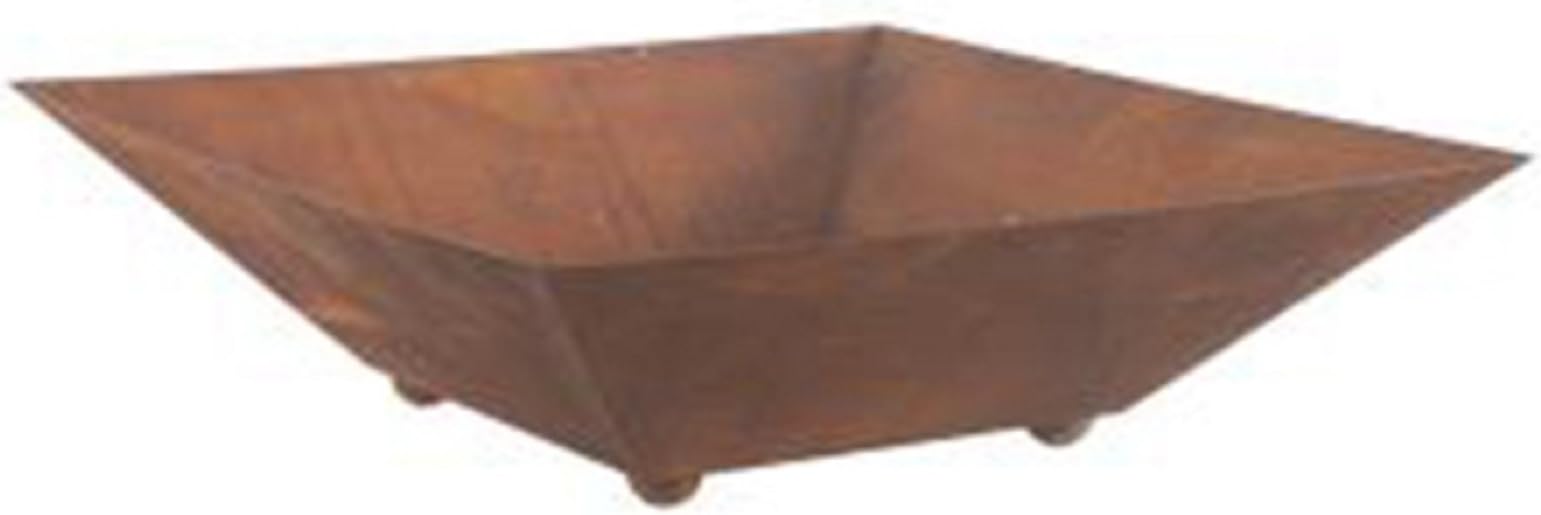 Iron Square Fire Pit With Ball Feet Metal Firepit Outdoor Fire