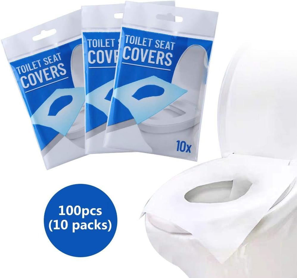 Chifans 100 Stuck Toilette Auflage Einweg Toiletten Sitzbezug Wc Sitzschutz Sitzauflagen Antibakteriell Unabhangige Verpackung Fur Hotel Outdoor Reisen Universal In Wasser Loslich