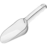 Plastic ice scoop for freezer,ice maker scoop,ice scoopers for ice bucket,Polycarbonate Utility Ice Scoop,7 Oz,Clear,Ergonomic Handle, Applicable to:Ice Maker,Ice Cream,Pets Food,Coffee Beans(1 pcs) S