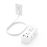 Flat Plug Power Strip, Olcorife Flat Extension Cord