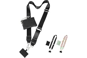 BRYANTURE Cell phone organizer with zipper pocket, phone holder, adjustable crossbody strap, alternative to handbags and wallets