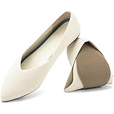AprCoco Womens Pointed Toe Flats Knit Dress Washable Flats Slip On Ballet Shoes Women Comfort Office Low Wedge