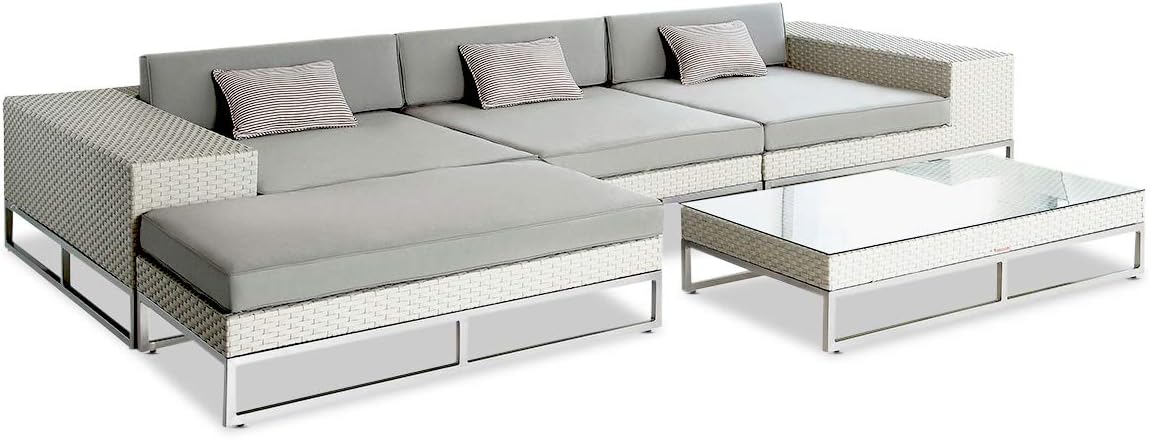 M 5 Piece Sectional. The Ultimate in Powder Coated Aluminum Patio Furniture
