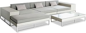 M 5 Piece Sectional. The Ultimate in Powder Coated Aluminum Patio Furniture