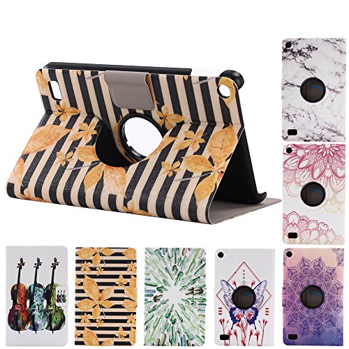 Kindle Fire HD 7, LUNIWEI Painted Leather Stand Cover Case