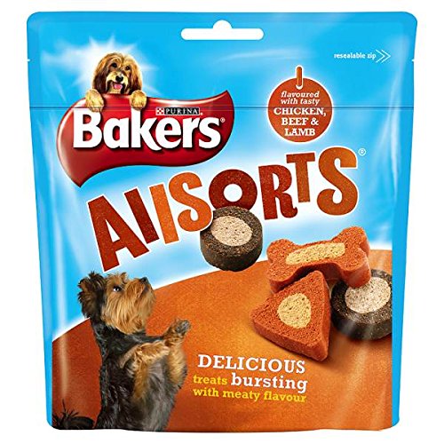Bakers Allsorts Flavoured with Tasty Chicken, Beef & Lamb 98g (Pack of 6 x 98g)