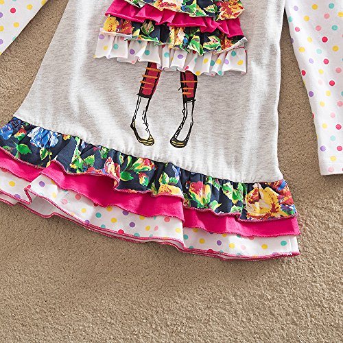 VIKITA Meisjes Jurken Cartoons Patroon Katoenen Jurk 1-8 jaar oud - Afbeelding 5