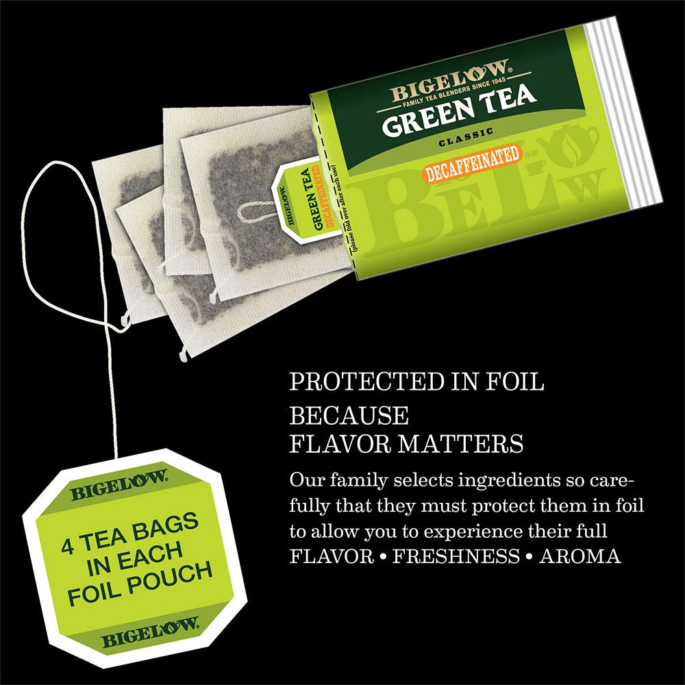 Bigelow Classic Green Tea Bags, 40-Count Boxes (Pack of 6), Caffeinated Green Tea, 240 Tea Bags Total : Grocery & Gourmet Food