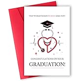 Cute Nurse Graduation Gifts for Him Her, Funny Nurse Graduation Card for Women Men, Nurse Graduation Decorations