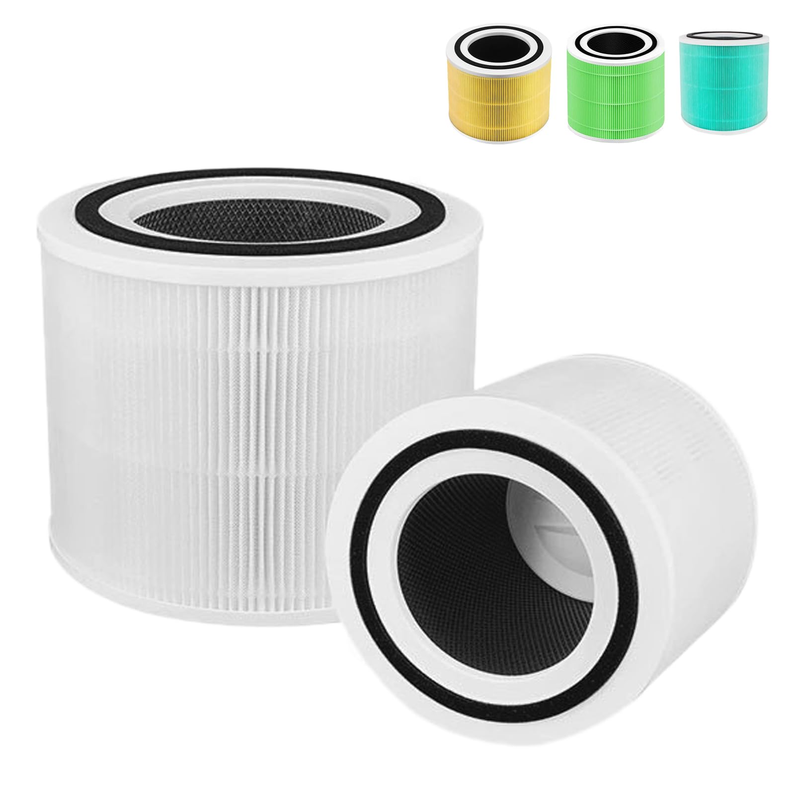 YERXPAFT Replacement Filter for LEVOIT Core 300 300S | Core 300-RF 3-in-1 HEPA Filter Compatible with LEVOIT Core 300 300S Air Purifier, for Smokers, Allergy Sufferers, Pack of 2, White