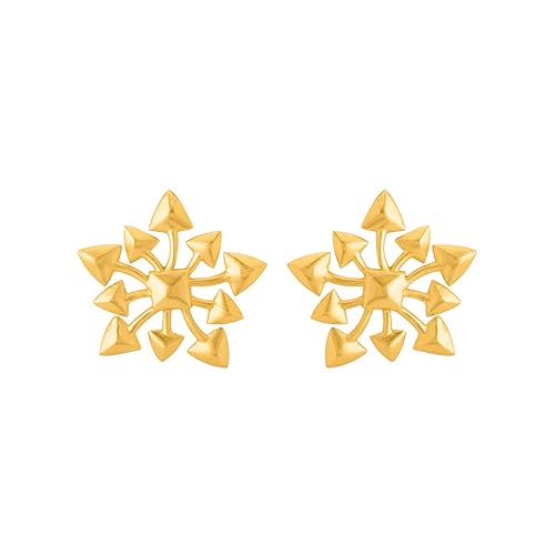 Pentagon Gold Plated Earrings From Futuristic Spikes Collection Jewellery For Women
