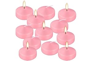 AAMDKCYU 12-Pack 2-Inch Pink Floating Candles - Romantic Decor for Celebrations, and Parties