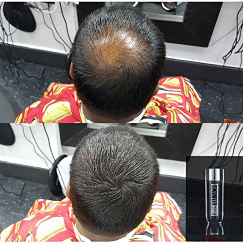 HAIR ILLUSION - 100% Natural Human Hair FibersNot Synthetic For Men & Women, Premium Hair Building Formulation, Black 18g