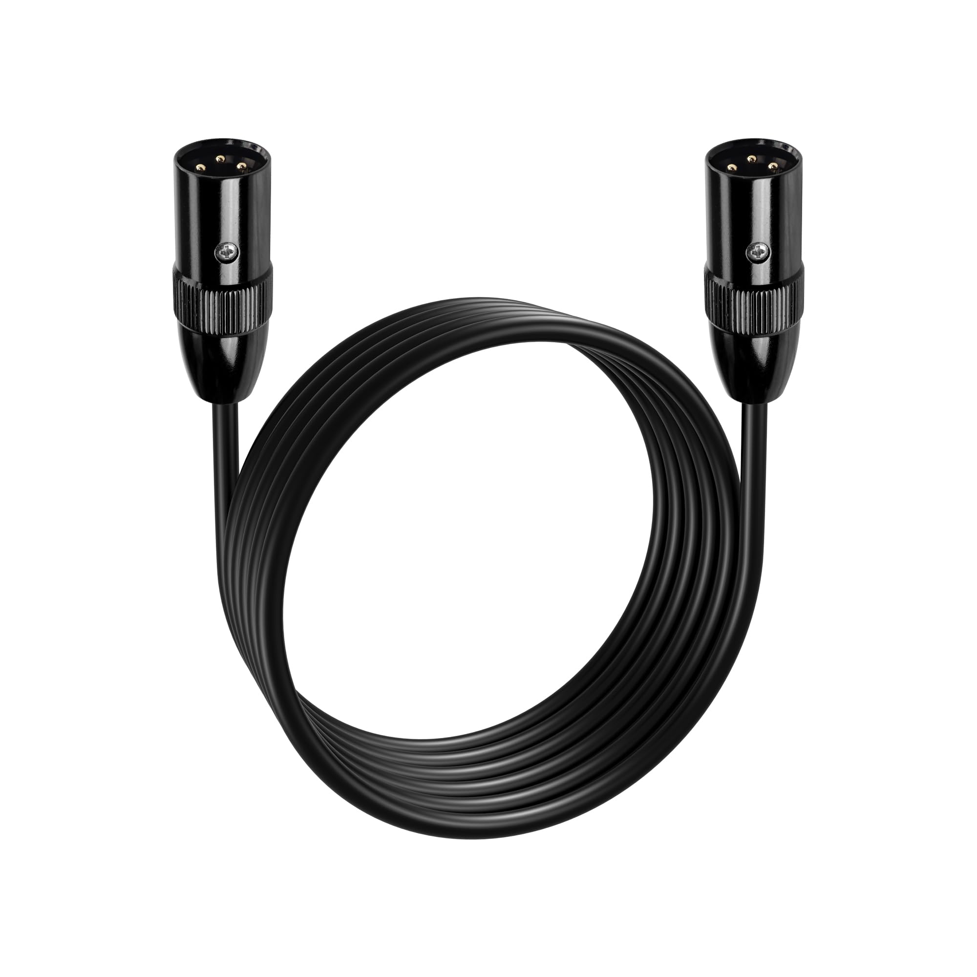 PNGKNYOCN XLR Microphone Cable，2M 3 Pin Male to Male Balanced Microphone Audio Cable for Speakers，Mixer，Amplifier and More (2M)