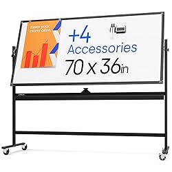Rolling Dry Erase Board 70 x 36 - Large Portable