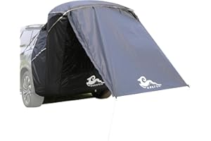 HREFEU SUV Tailgate Tent with Awning,Waterproof 3000MM UPF 50+,Tailgate Shade Awning Tent for Compact SUV/Van/MPV/CUVCamping (Large Size)