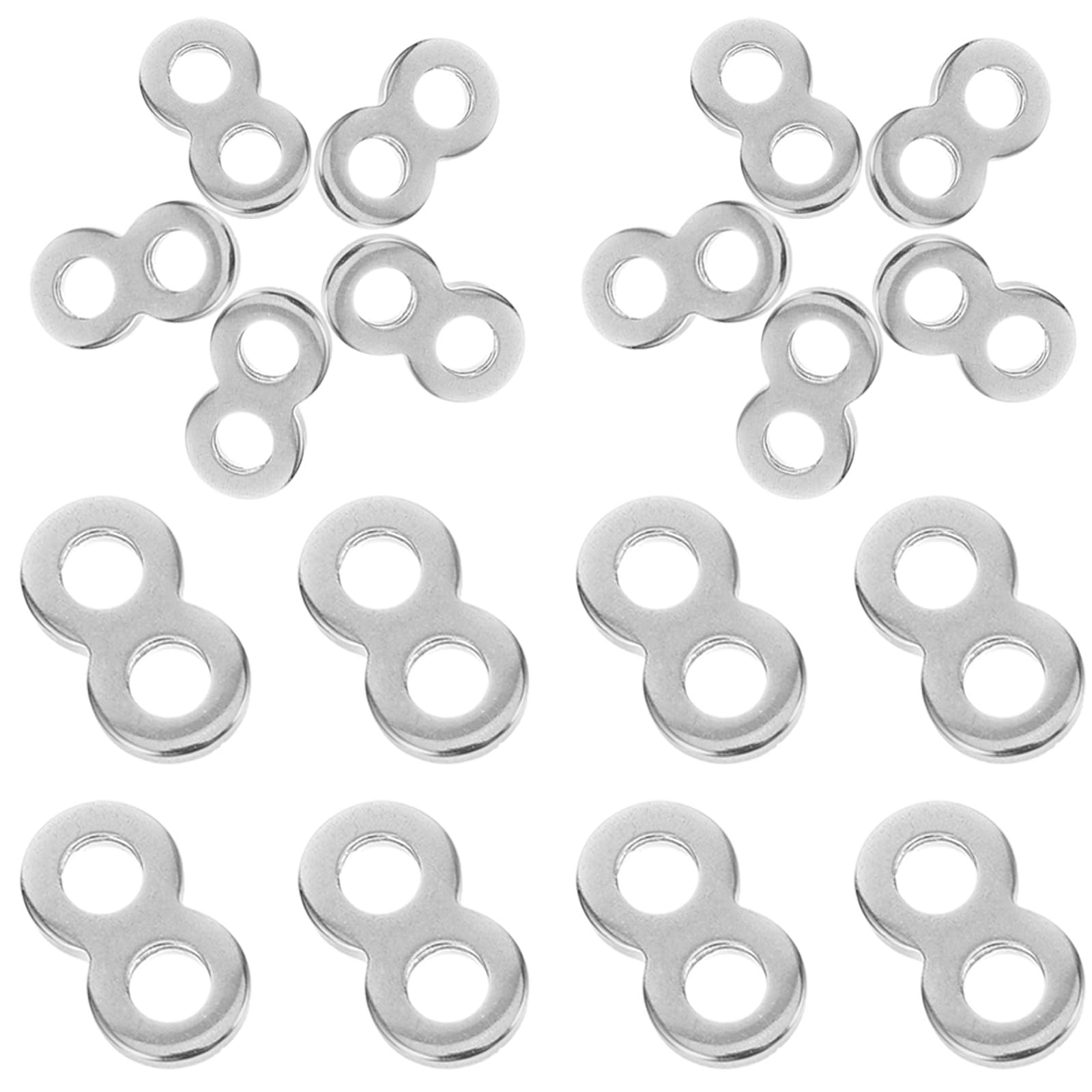 CLISPEED 20 Pcs Figure 8 Fastener Steel Clip - Desk Top Fasteners Clip Heavy Duty Hardware Fasteners Clips Attaching a Table, Solid Steel