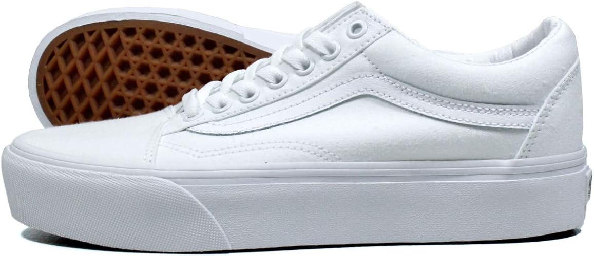 Amazon バンズ Oldskool オールドスクール Us企画 オールホワイト 白 プラットフォーム 厚底 Us9 5 27 5cm Vans バンズ スニーカー