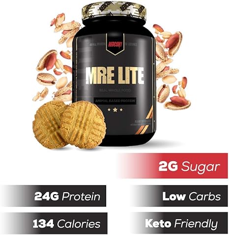 Amazon Com Redcon1 Mre Lite Protein Meal Replacement Peanut redcon1 mre lite protein meal replacement peanut butter cookie