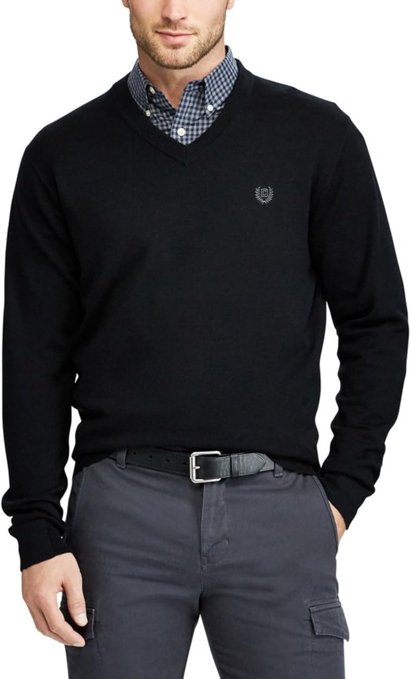Chaps Mens Performance Cool Max V-Neck 