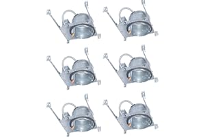 MW Lighting 4 Inch New Construction Housing, Shallow Type Airtight IC Can Housing with TP24 Connector for LED Recessed Lighting, ETL Listed-6 Pack (6PK)