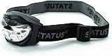 Status LED Headlamp Black Multi-Purpose 3xAAA Batteries Included Running Camping view 2