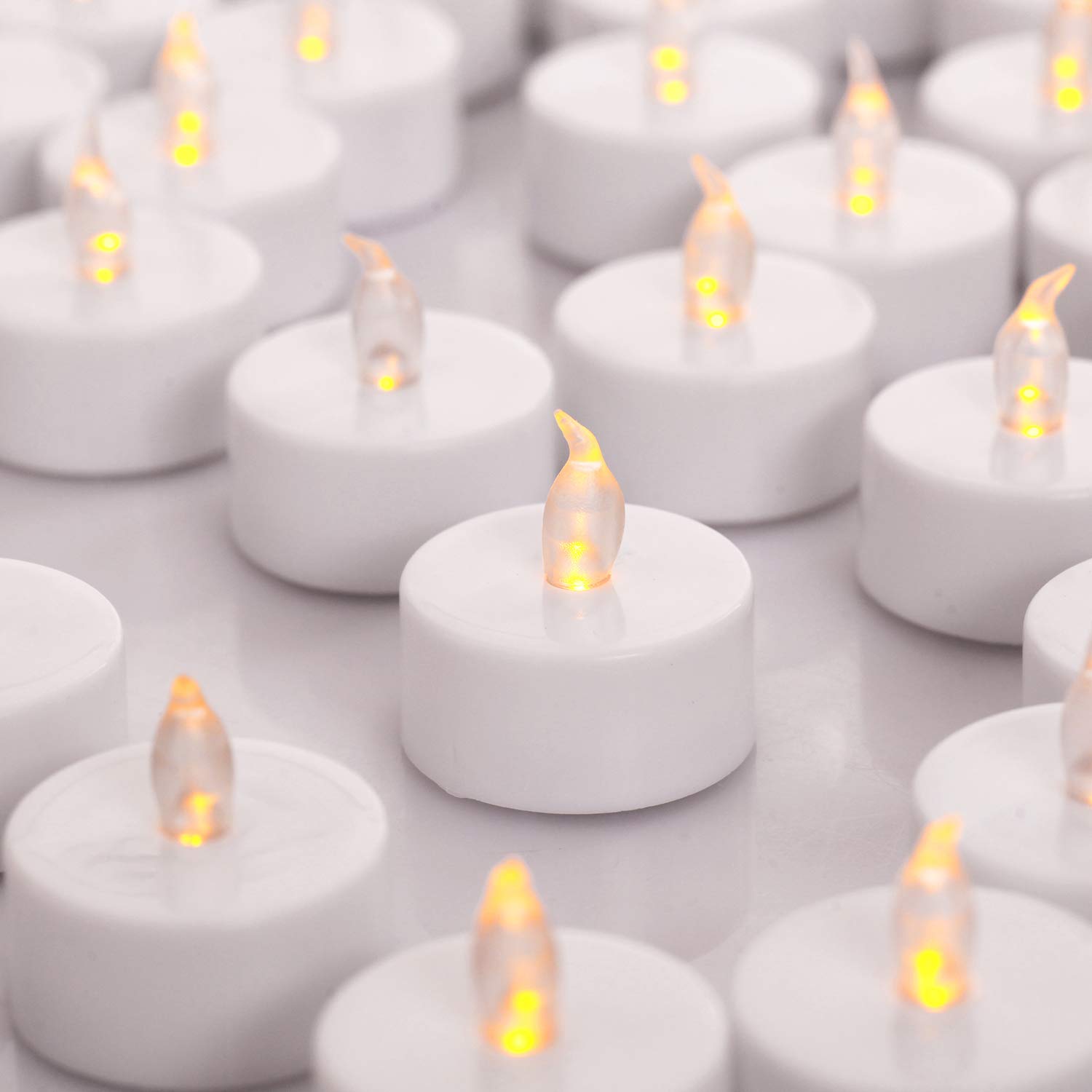 Tea lights,YIWER Flameless LED tea light candles 100 Hours Pack of 50