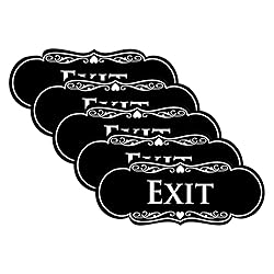 Designer EXIT Sign - Black - Small