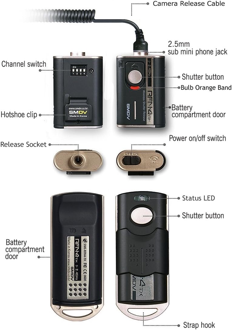 5D 1DX 30D 50D RS80N3 Wireless Remote Shutter Release Cable for Canon