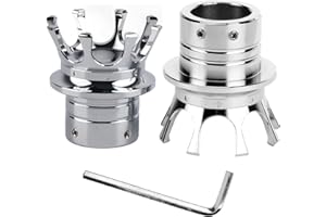 YUECOOM Front Axle Cap, Crown Styling CNC Aluminum Alloy Prevent Leakage Standardized Designed Axle Nut Covers Fit for Sportster 883 1200 (silver)