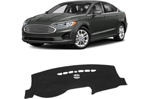KUST Car Dash Cover for 2013-2020 Ford Fusion(S, SE, Titanium, Hybrid, Sport, Platinum, Energi) Non-Slip Center Console Dash Cover Interior for Ford Fusion Accessories Custom Fit Dash Mat Black
