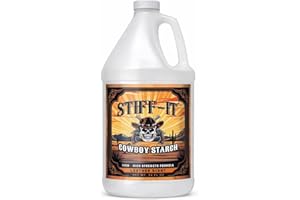 Stiff-it Western Cowboy Starch for Crisp and Clean Denim - Patent Formula with Leather Scent, Easy-Pour Design, and Winkle-Fr