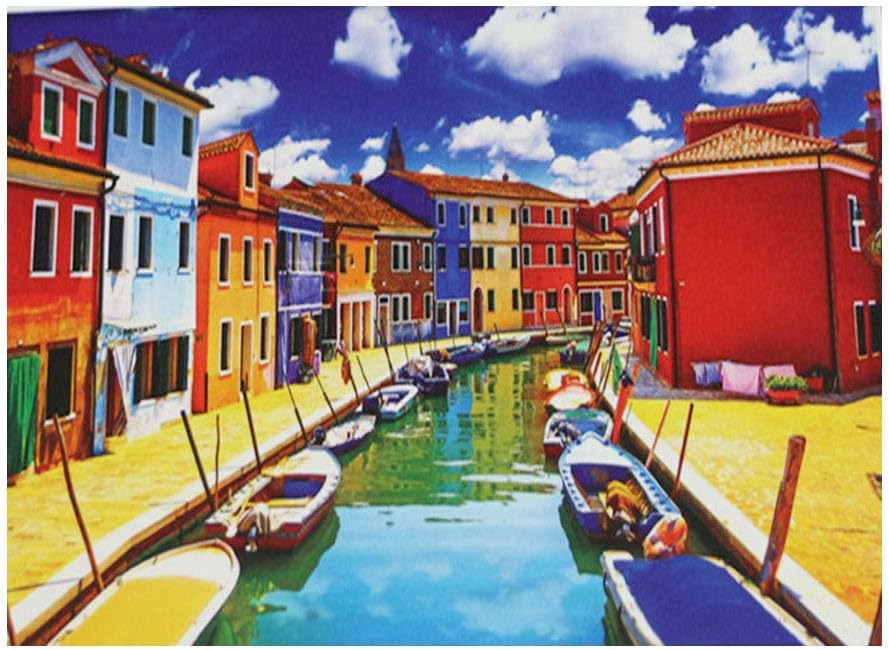 500 Pieces Large Jigsaw Puzzles for Adults, Water City 18×11 Inch Puzzles, Landscape Difficult Puzzle Art for Men and Women (Colorful Venice)