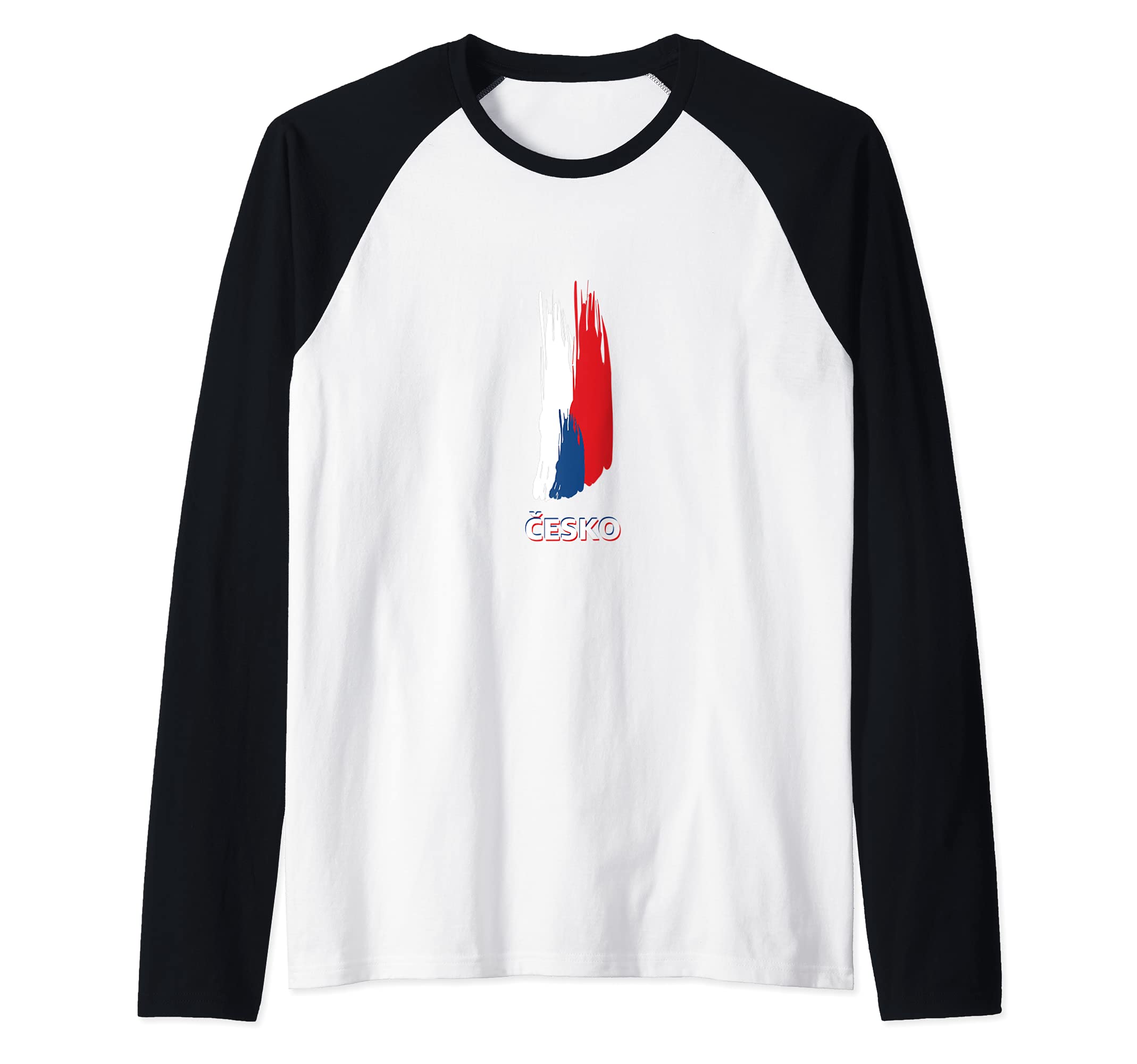 Flag Czech Republic Raglan Baseball Tee