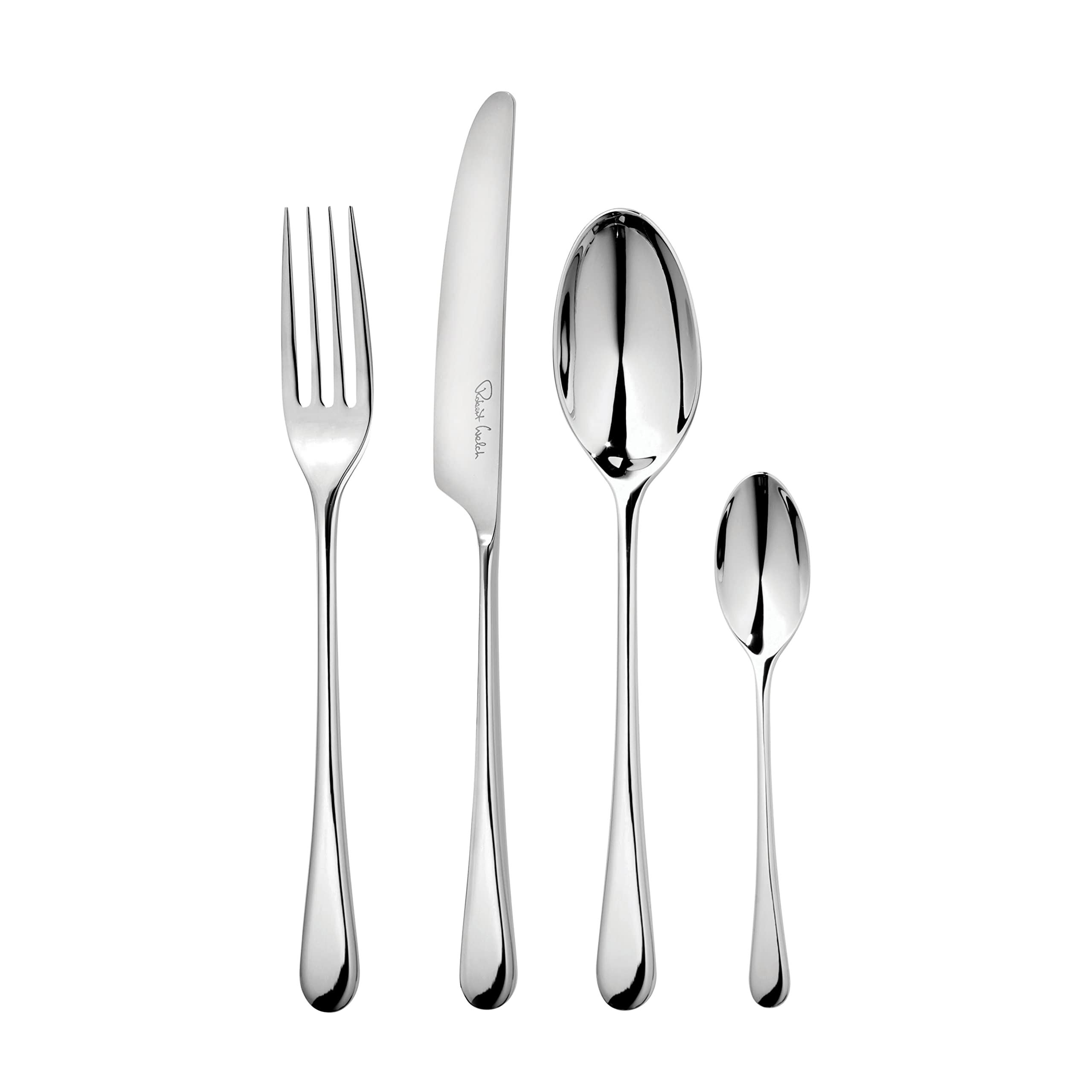 Robert Welch Iona Bright, 24 Piece Cutlery Set for 6 People. Made from Stainless Steel. Dishwasher Safe.